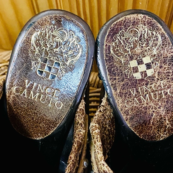 Vince Camuto Christies tan brown leather clog heel - Picture 6 of 13